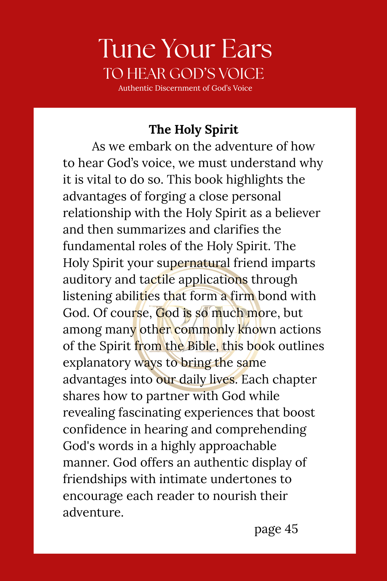 Tune Your Ears to Hear God's Voice Book