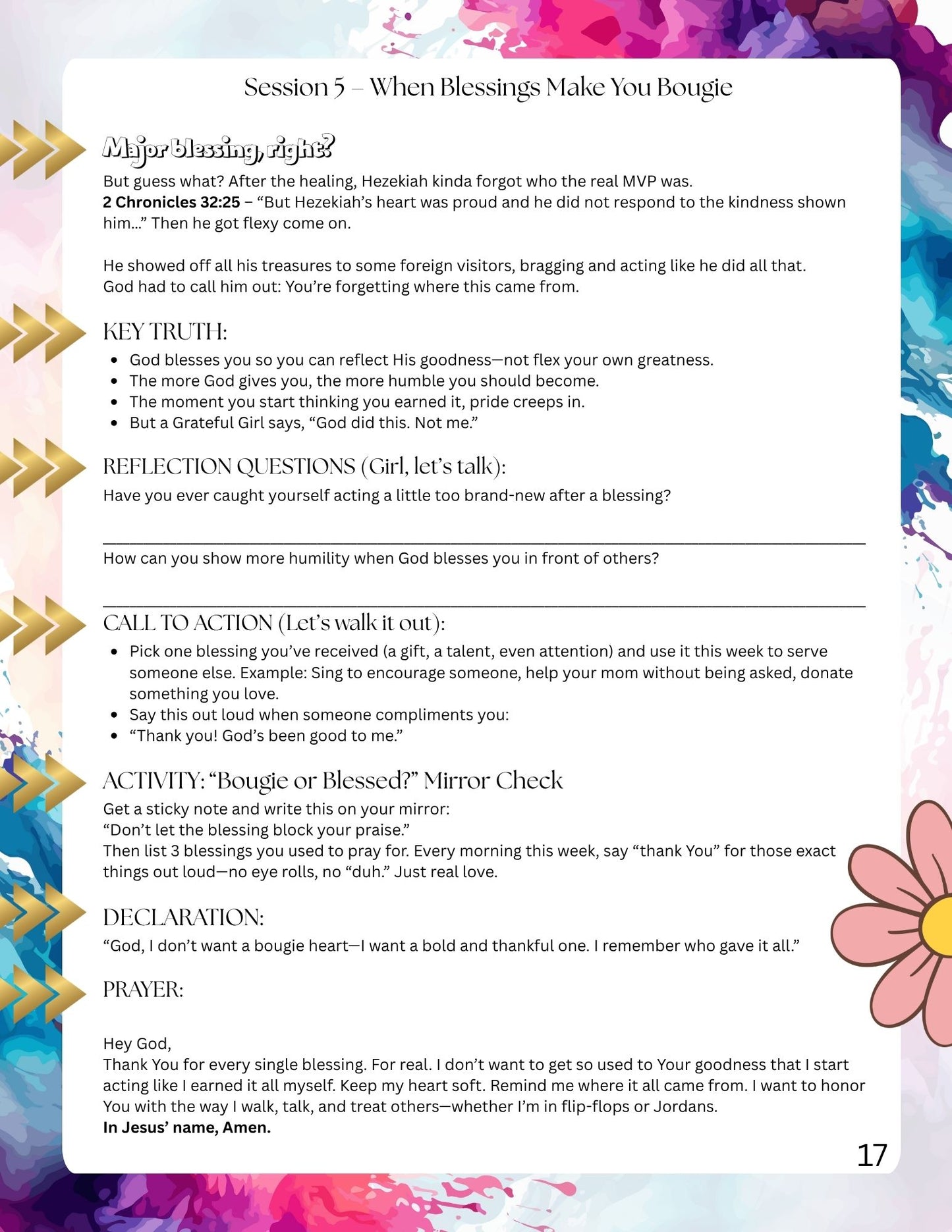 Daughter of the King: Seeing Yourself Through God’s Eyes is a 6-session Bible Study Participant Guide Ebook Format