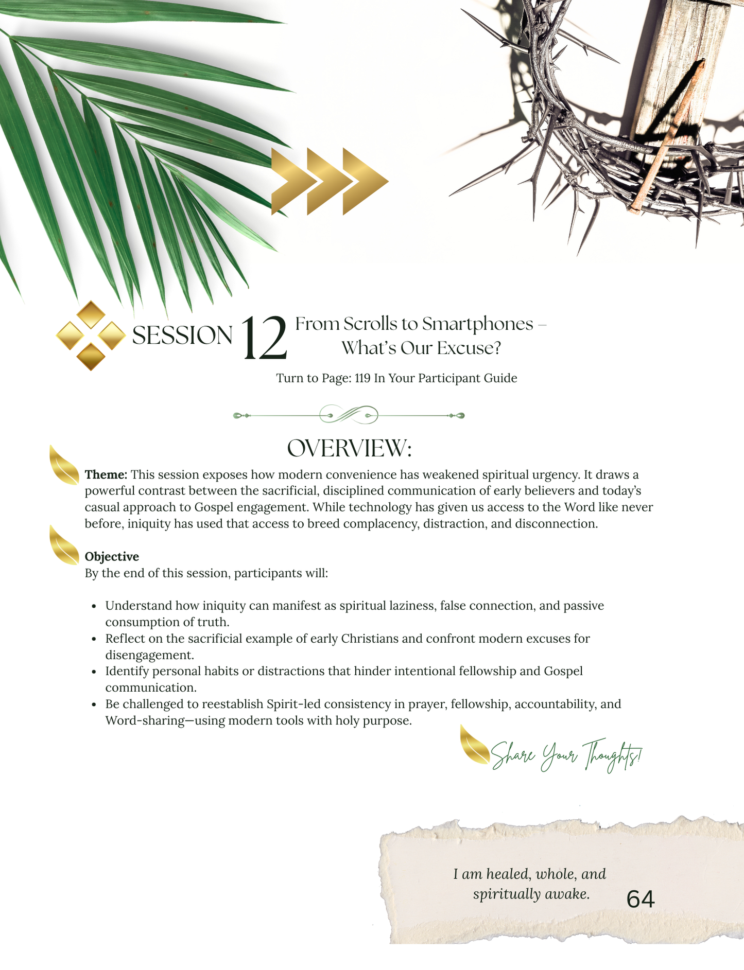 Eliminating the Snares of Iniquity Study Series FREE Instructors Guide Sample Session (Available in Ebook Format Only)