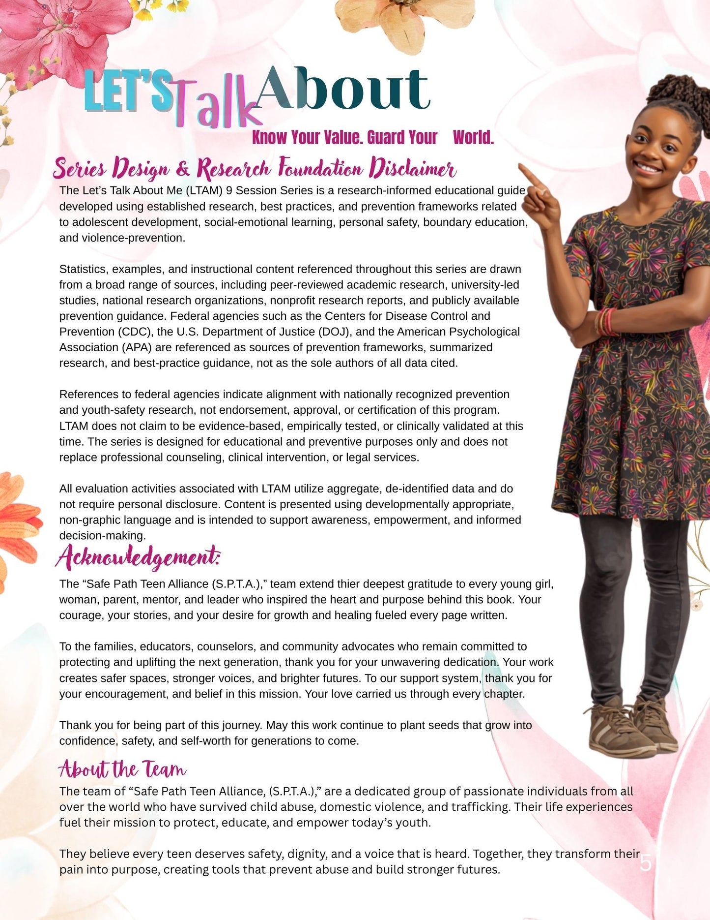 "Let’s Talk About Me“ Personal Safety, Boundaries & Decision-Making Facilitator Guide Available in Paperback and Ebook Format (Great for: Youth Ministries, Parents, Educators, Mentors...)