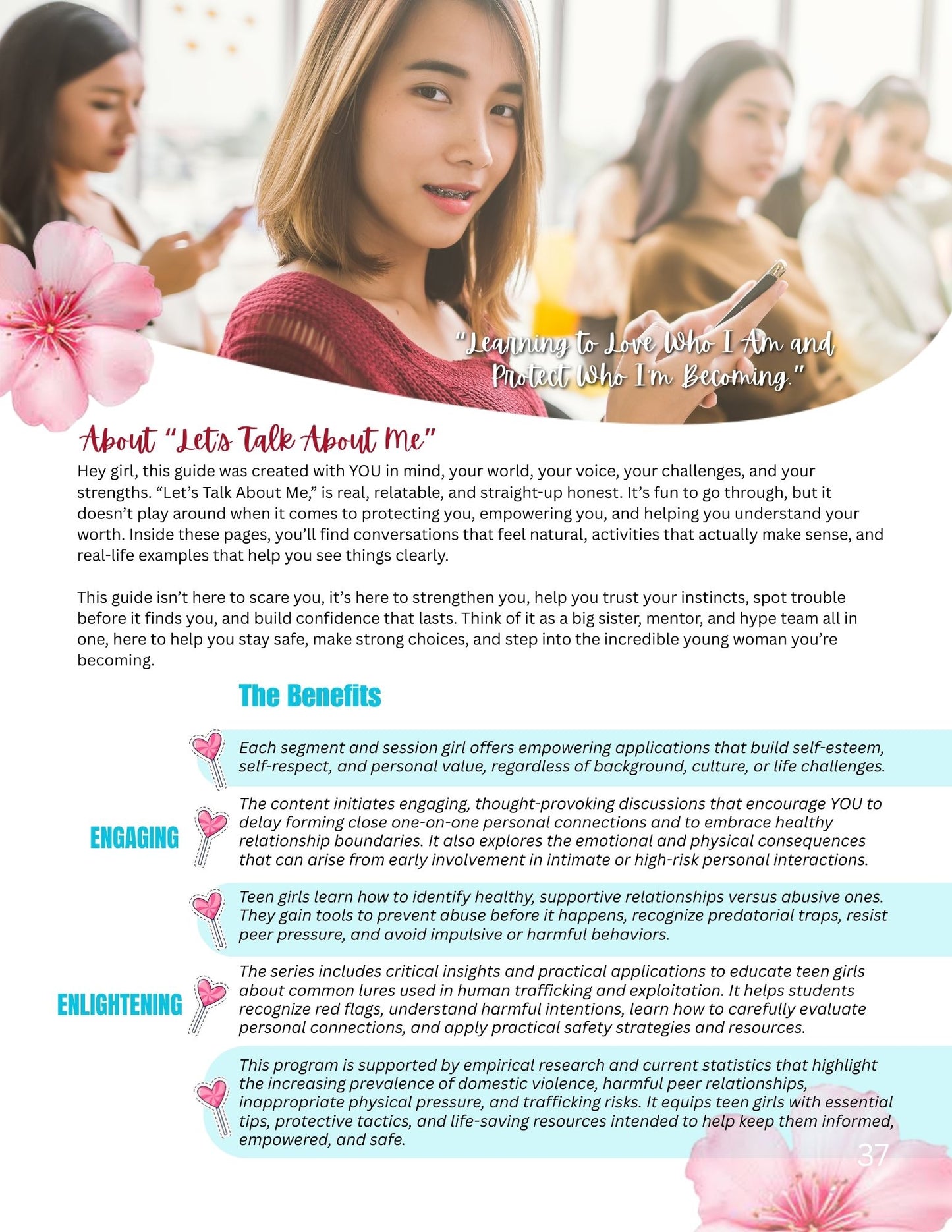 "Let’s Talk About Me“ Personal Safety, Boundaries & Decision-Making Facilitator Guide Available in Paperback and Ebook Format (Great for: Youth Ministries, Parents, Educators, Mentors...)