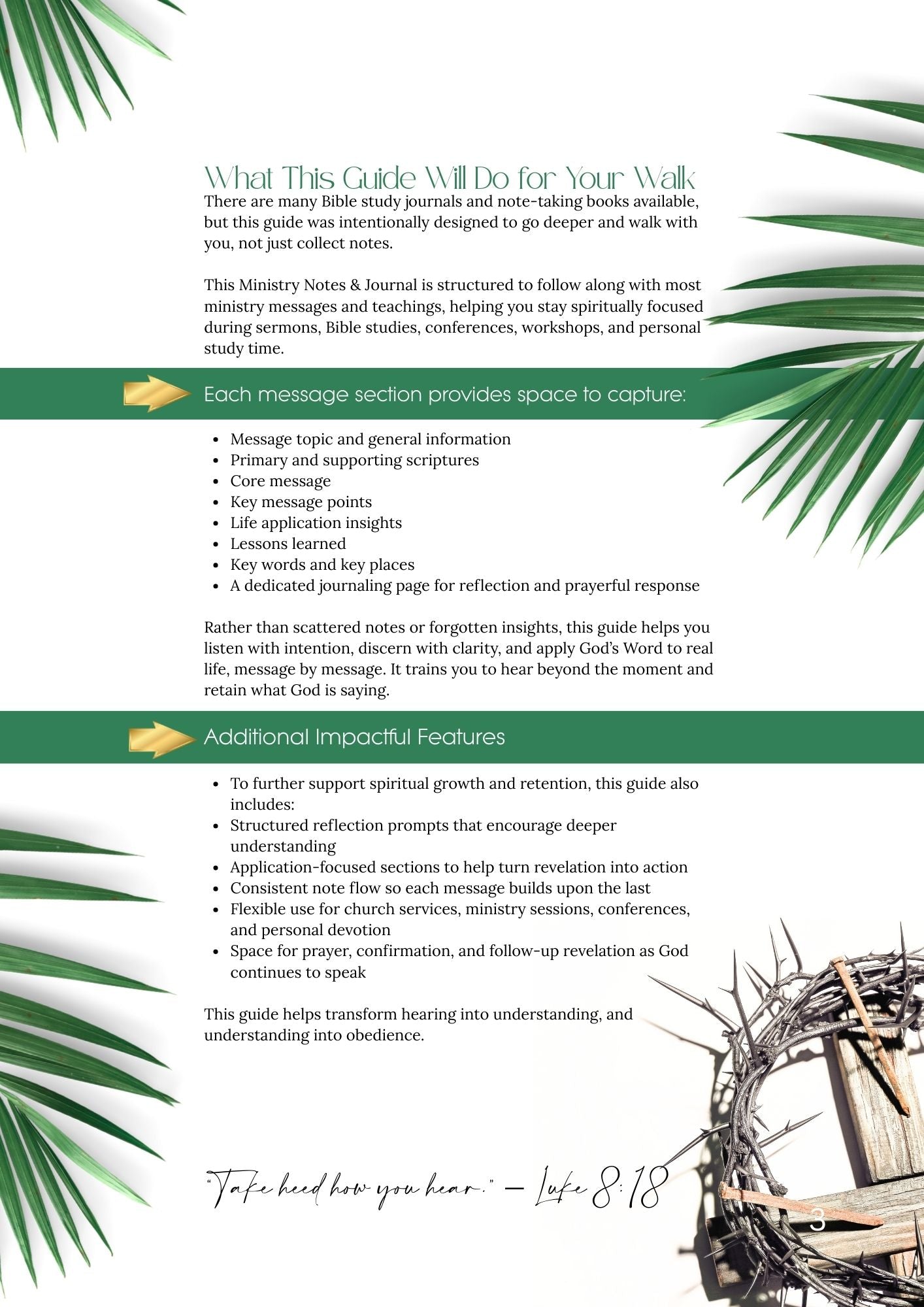 Ministry Message Notes & Journal (Paperback Format)